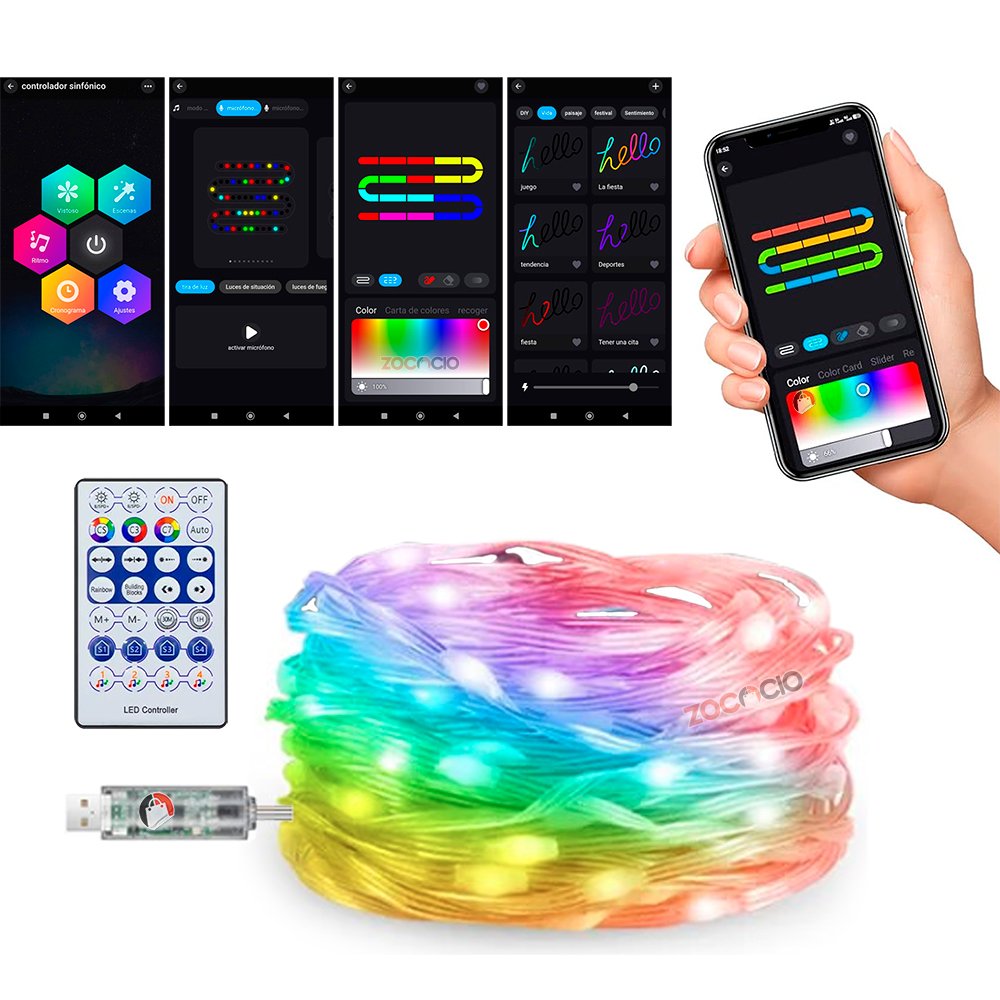 🎄🎅 Luces LED inteligentes Perfectas para Navidad
