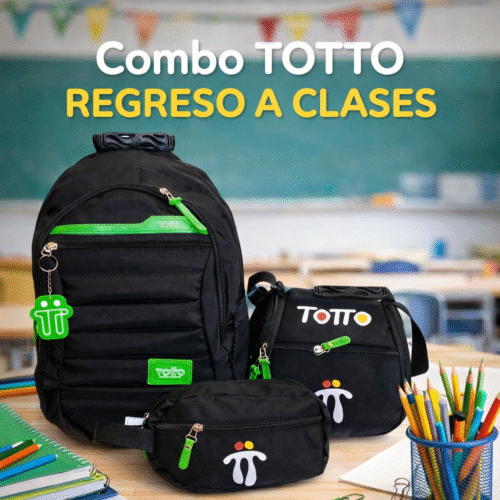 Combo Totto Maleta, Lonchera y Morral Regreso a clases 🏫