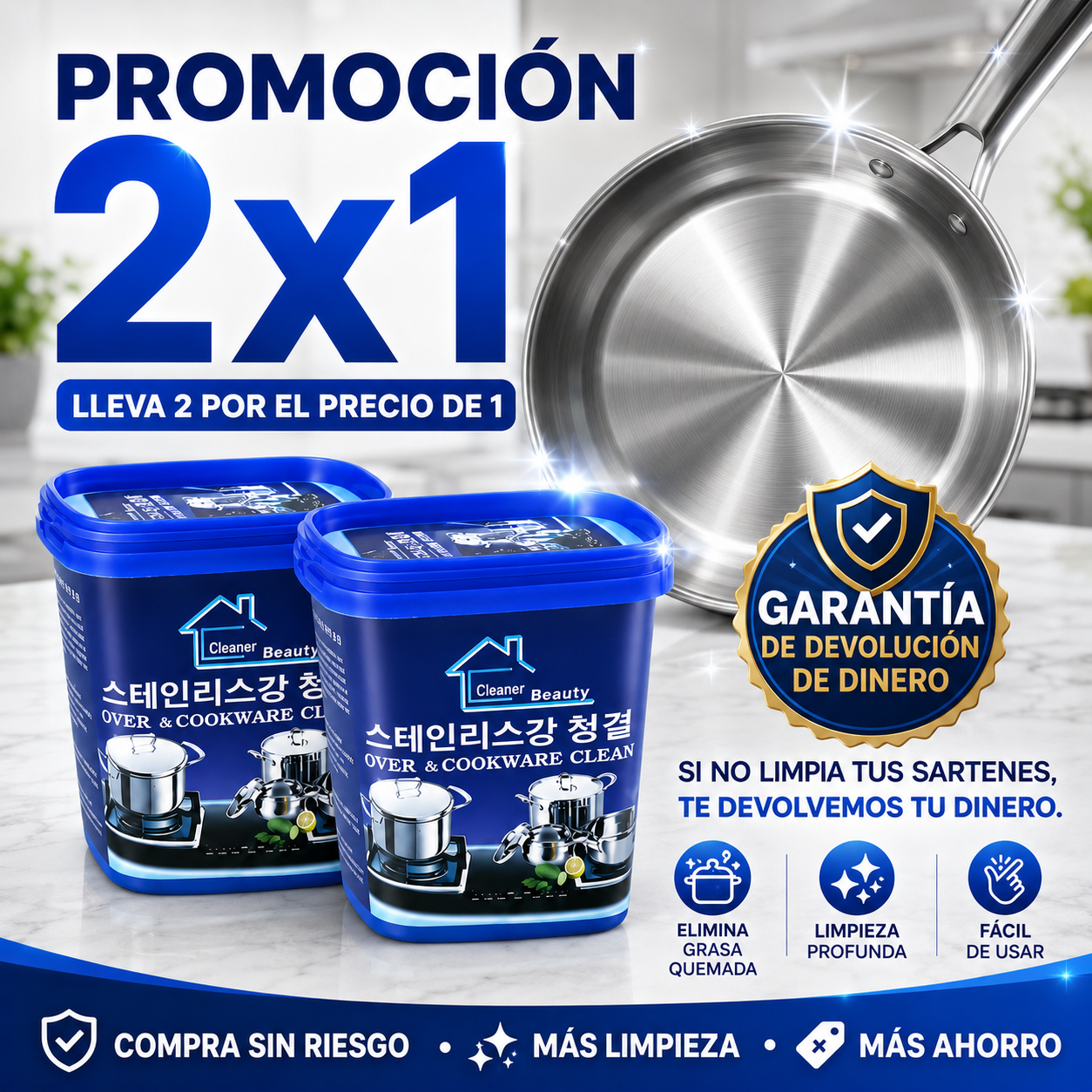 🫧Pasta Mágica Limpia Ollas 2X1 - Quita oxido y cualquier suciedad!