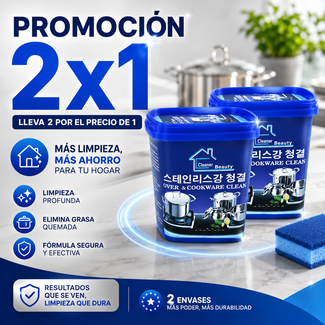 🫧Pasta Mágica Limpia Ollas 2X1 - Quita oxido y cualquier suciedad!