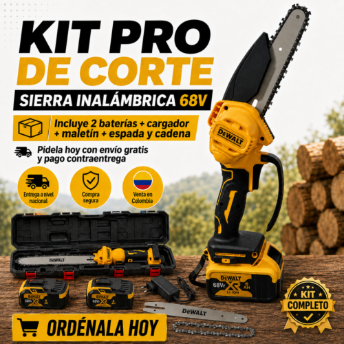 🪵 KIT PROCUT DEWALT 68V – SIERRA INALÁMBRICA + DOBLE BATERÍA
