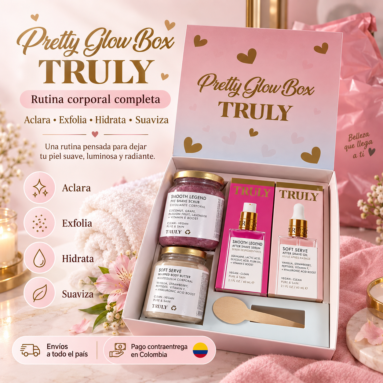 2img 🧴 Combo Pretty Glow Box Mediana con serum 5 en 1