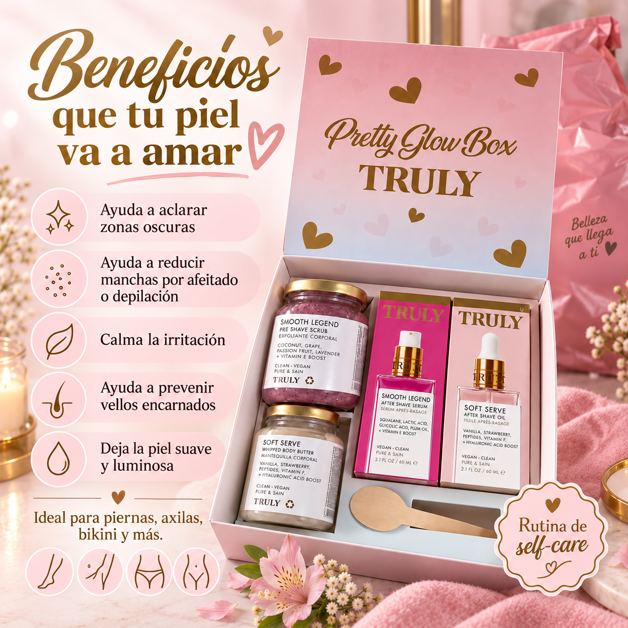 4img 🧴 Combo Pretty Glow Box Mediana con serum 5 en 1