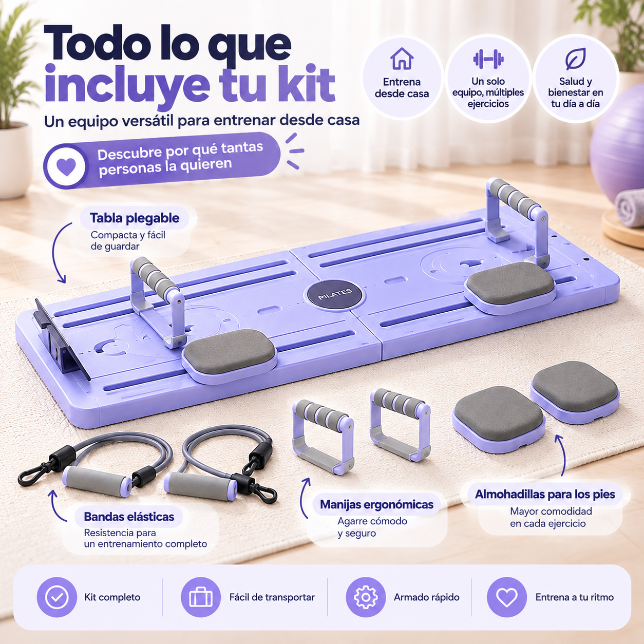 🏃‍♀️ PilatesFit™ - Tabla de pilates profesional