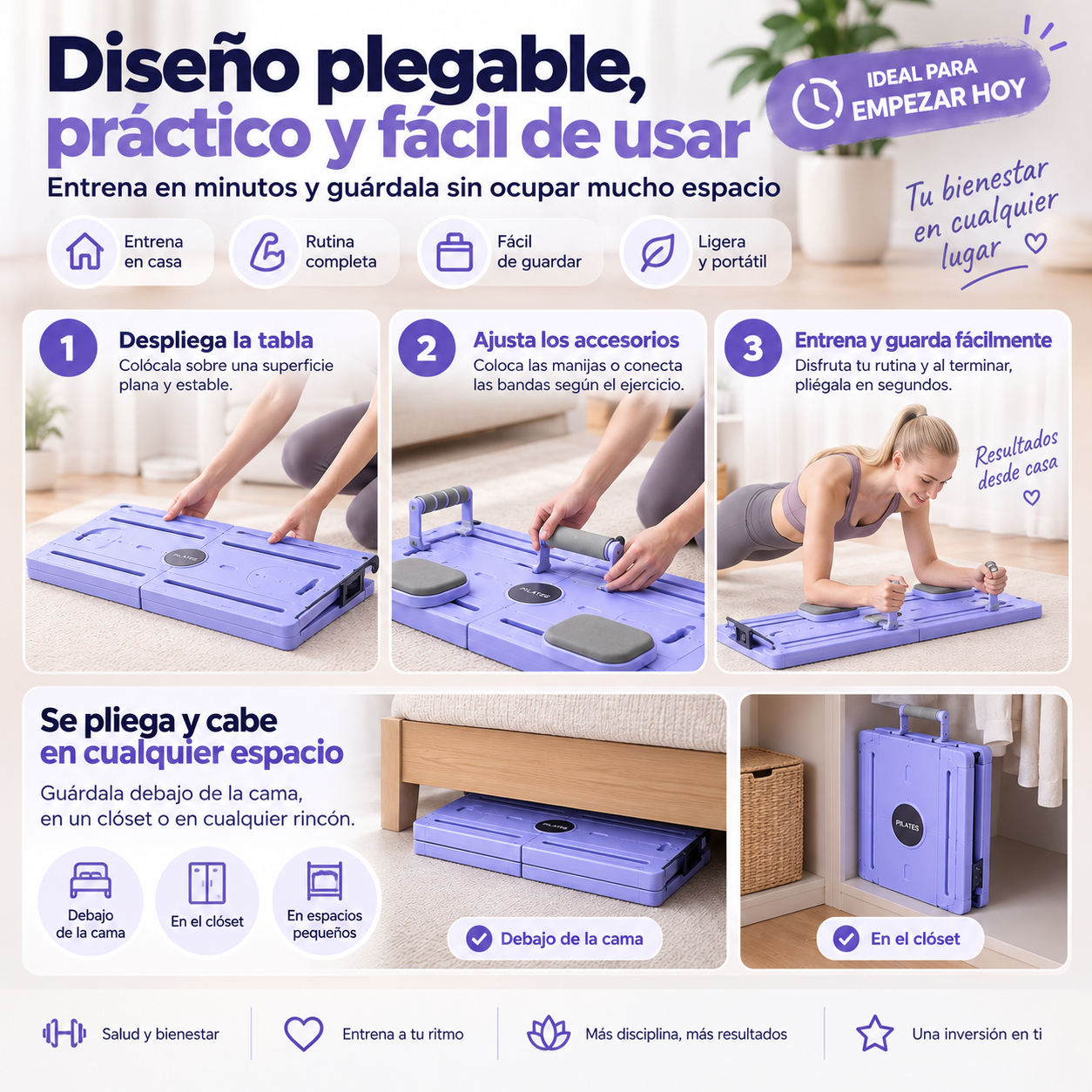 🏃‍♀️ PilatesFit™ - Tabla de pilates profesional